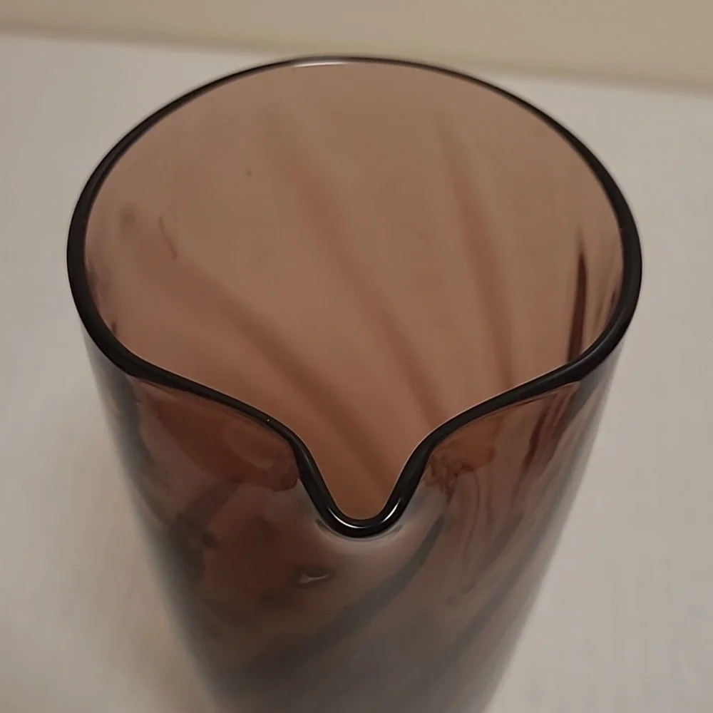 Vintage Amethyst Cocktail Pitcher with 2 Cocktail Glasses